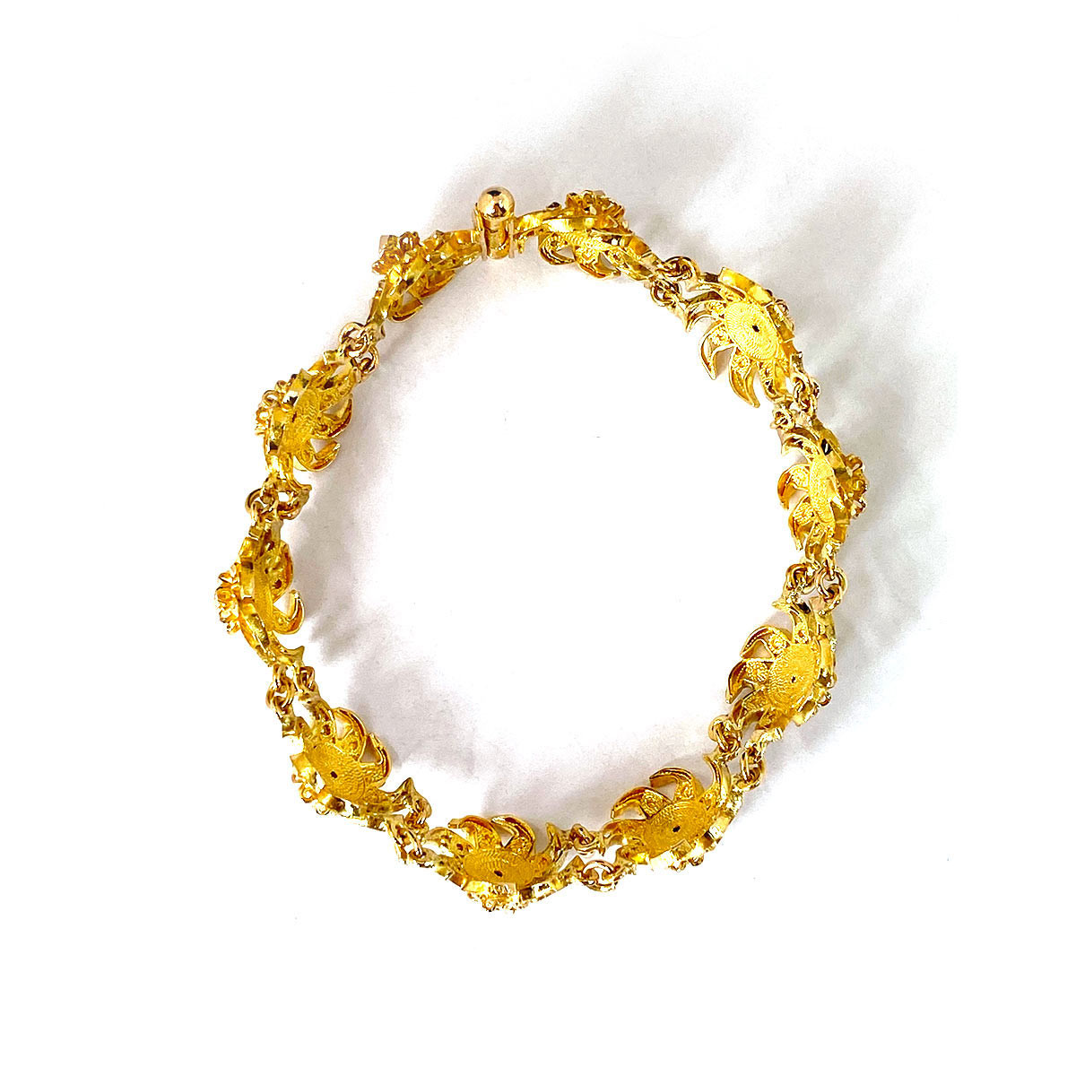 Bracelet d'occasion or 750 jaune style ancien 19.5 cm