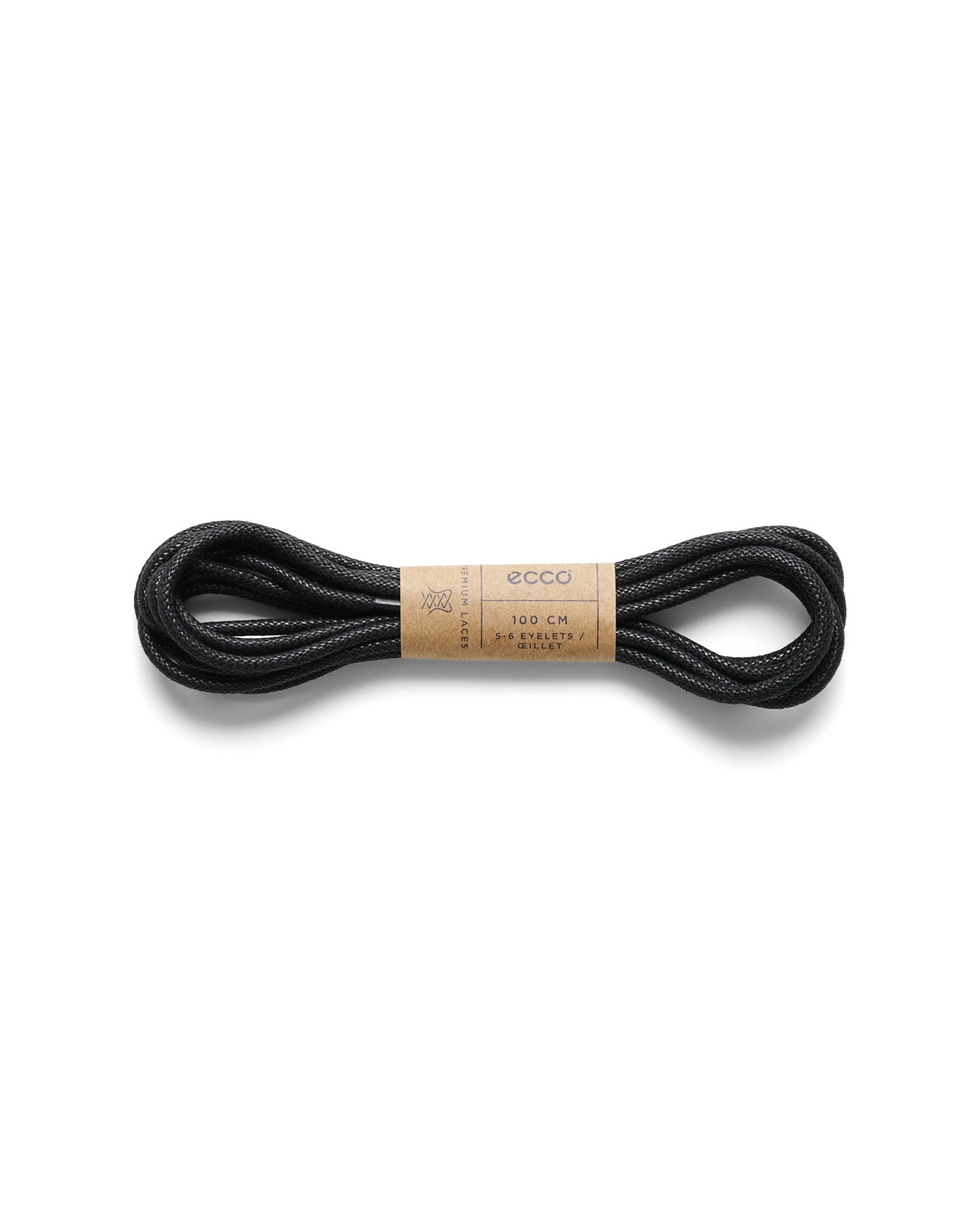 ECCO Round Laces Runde Schnürsenkel Schwarz