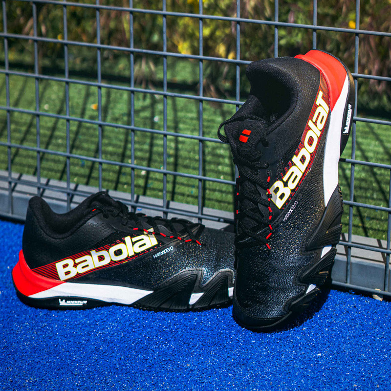 Babolat Jet Premura 2 noir et rouge - Chaussure de padel haut de gamme