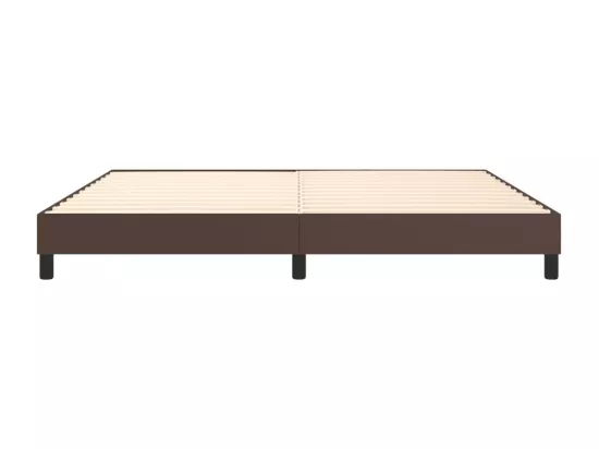 Sommier à lattes de lit Marron 200x200 cm Similicuir