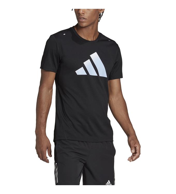 adidas Men Run Icons 3 Bar Logo T-shirt