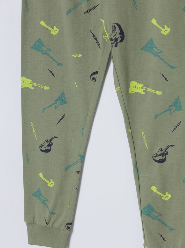 Conjunto de pijama estampado - Cáqui