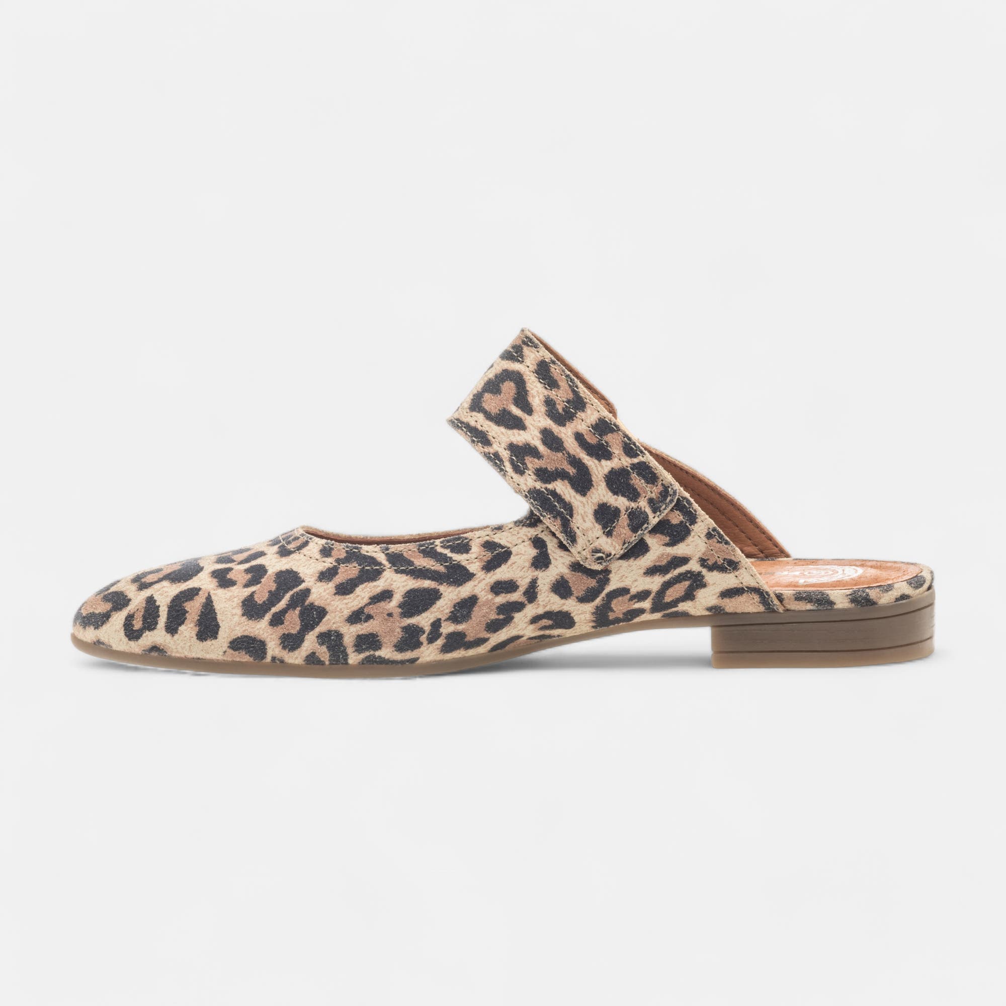 Mules Femme en cuir cognac