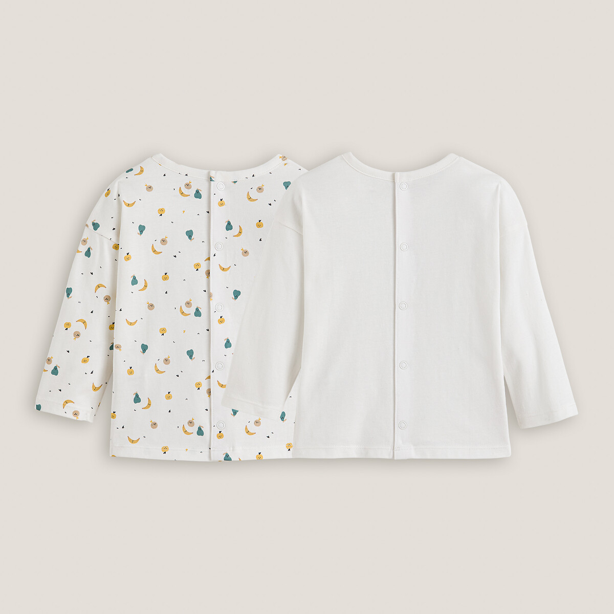 COLEÇÃO LA REDOUTE<br>Conjunto de 2 camisetas de manga comprida estampadas