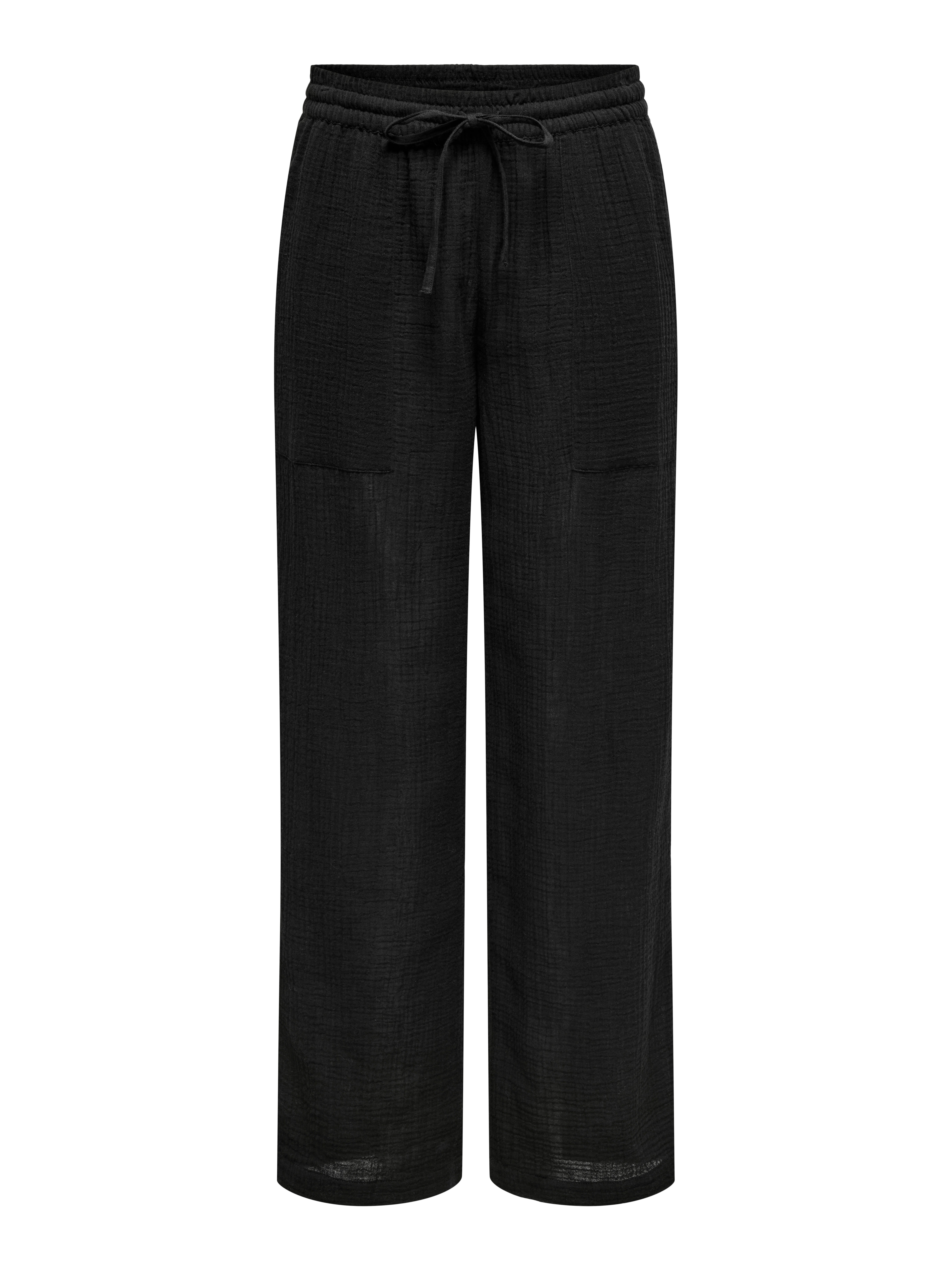 JDYUMA Weiter Beinschnitt Hose Black