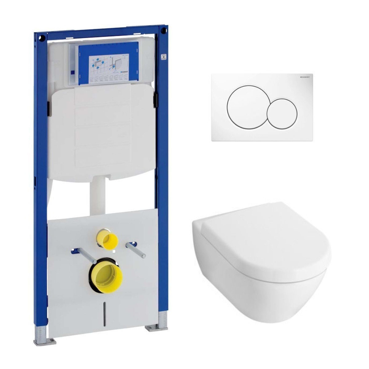 Geberit UP320 toiletset met Villeroy en Boch Subway 2.0 wandcloset en zitting