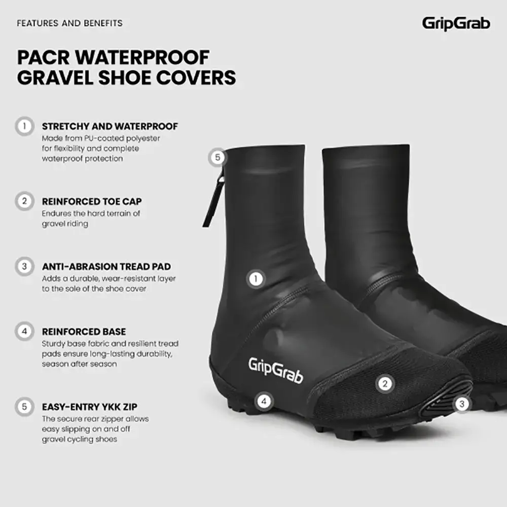 GripGrab PACR Waterproof Gravel Overschoenen Zwart