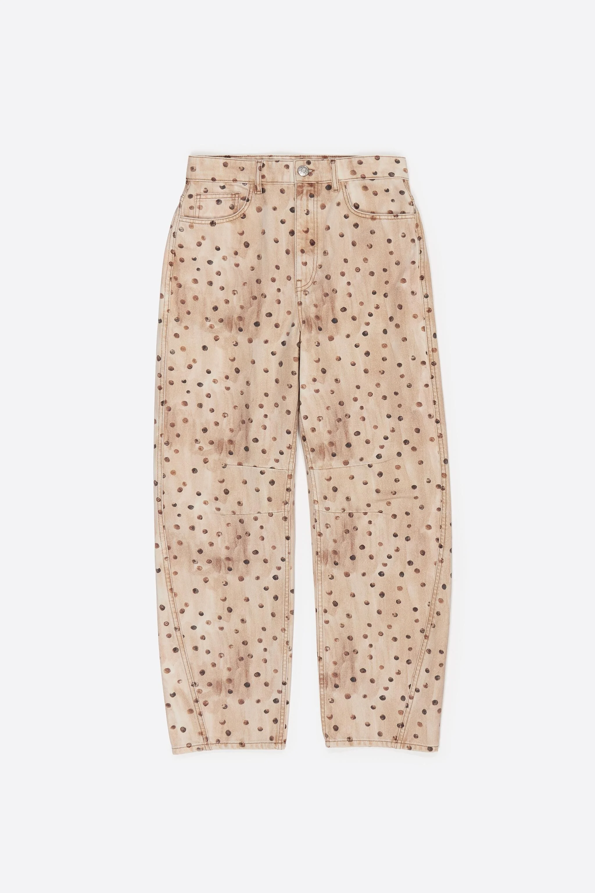 BARREL - Calça jeans com estampa de bolinhas em aquarela