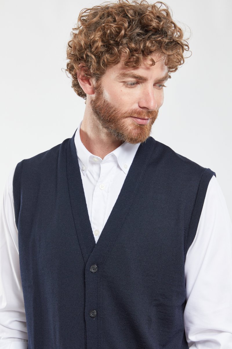 Cardigan boutonné Bérac - laine mérinos