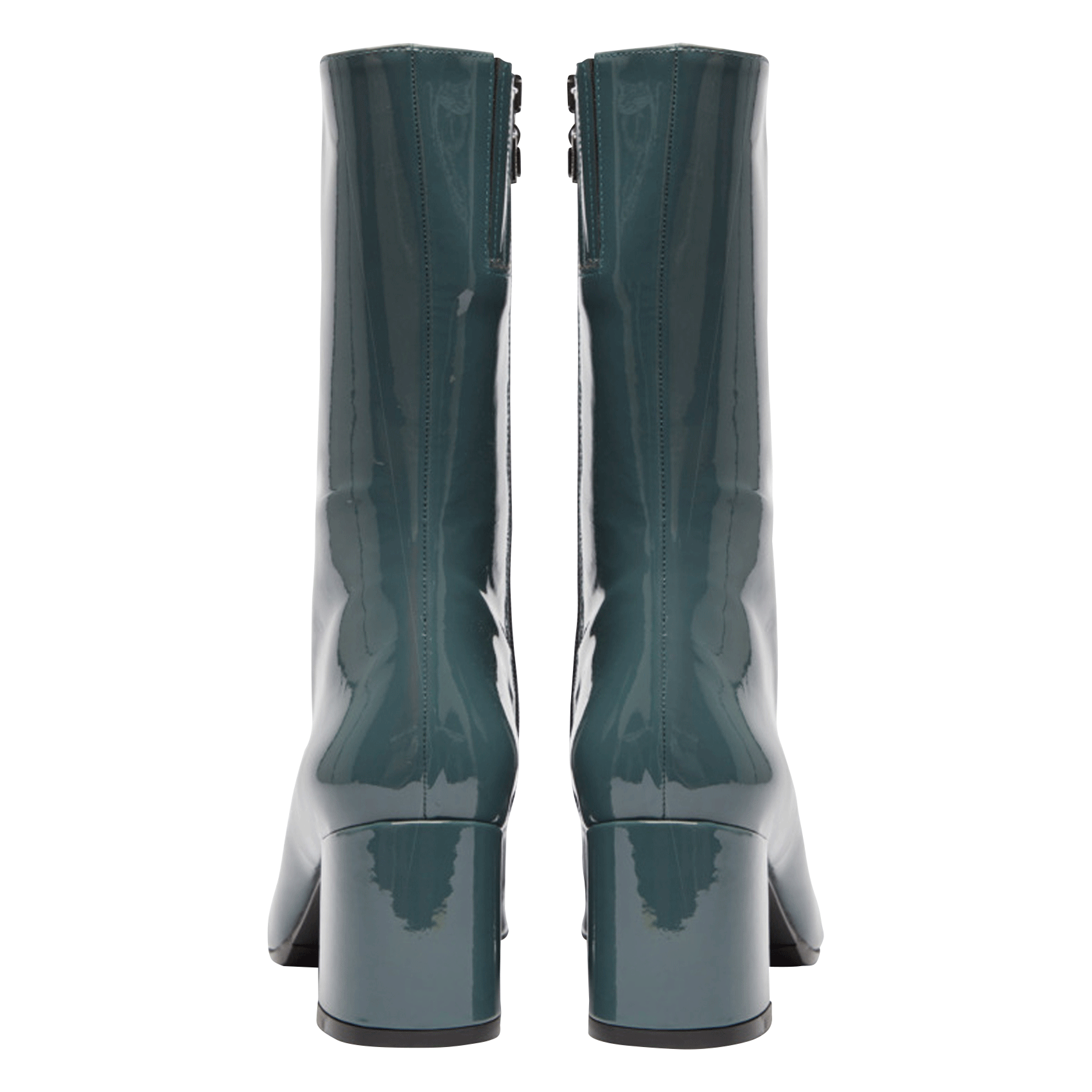 MANON - Bottines en cuir verni | Bleu