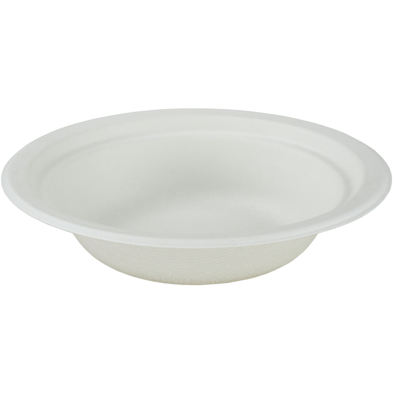 EJS Schale aus Bagasse, 18 cm, weiss, 50 Stück