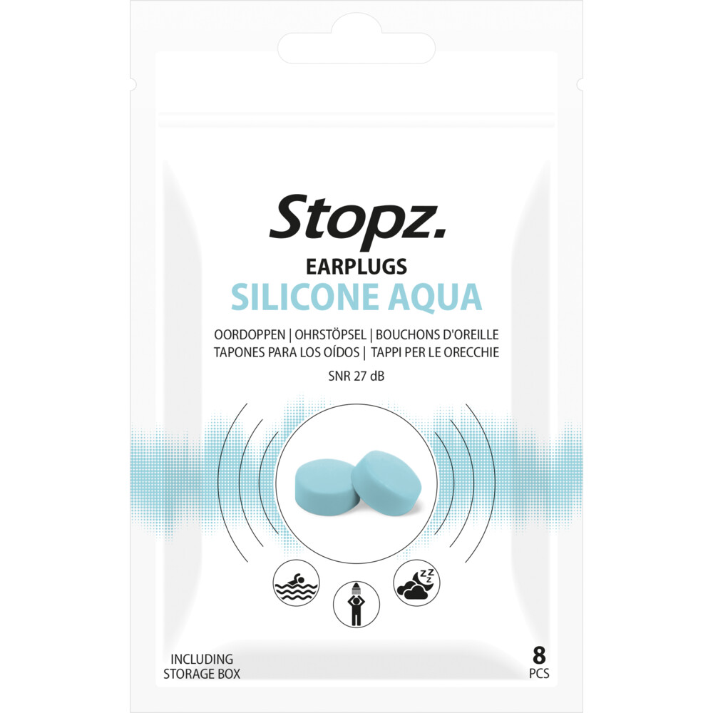 Stopz. EarplugsSilicone Aqua8 stuks