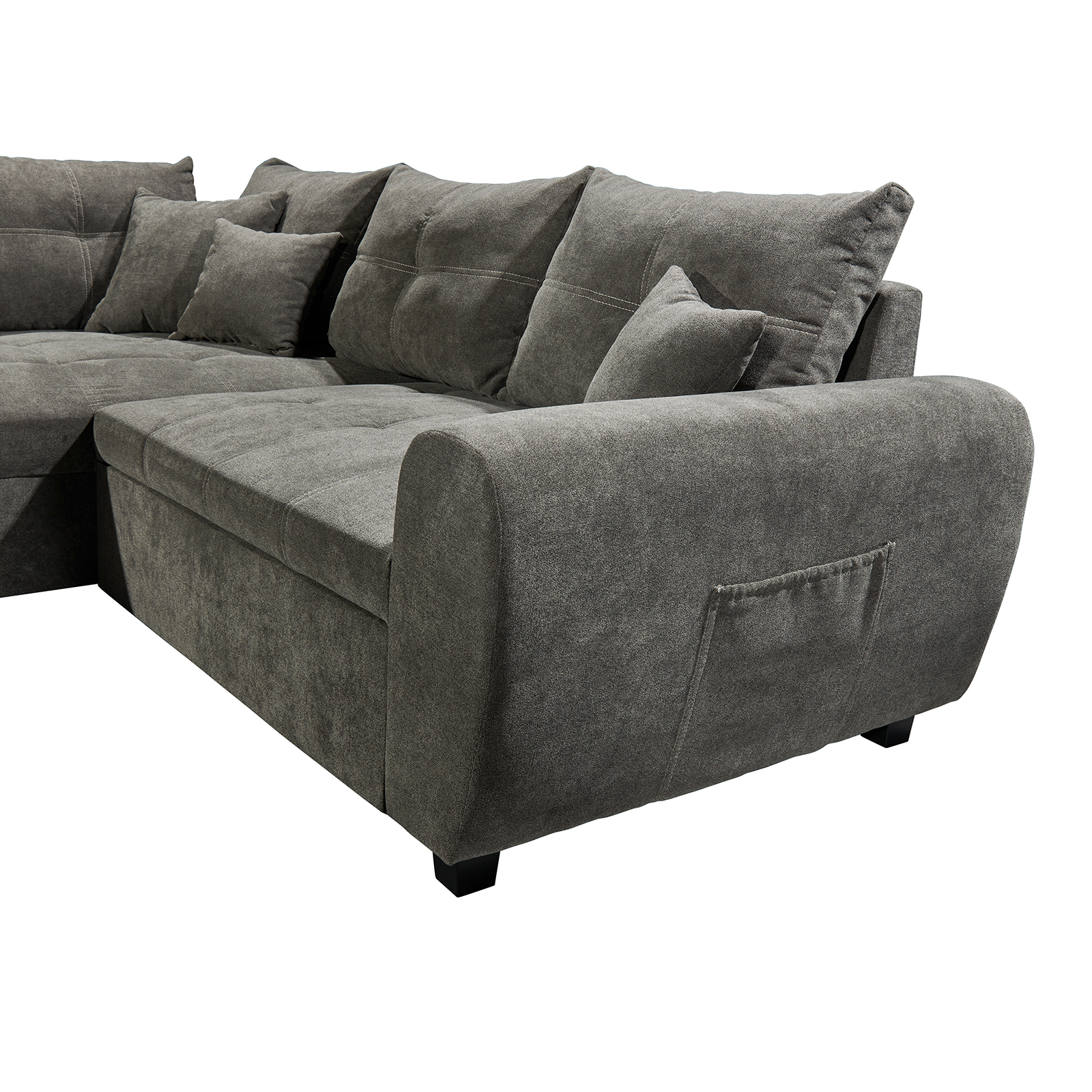 Ecksofa - stone - Liegefunktion - Recamiere links