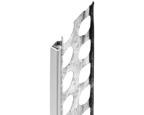 CATNIC pleisterwerk afwerkprofiel, gegalvaniseerd staal met PVC neus, voor pleisterdikte 10 mm, 2500 x 10 x 53 mm, bundel = 25 stuks