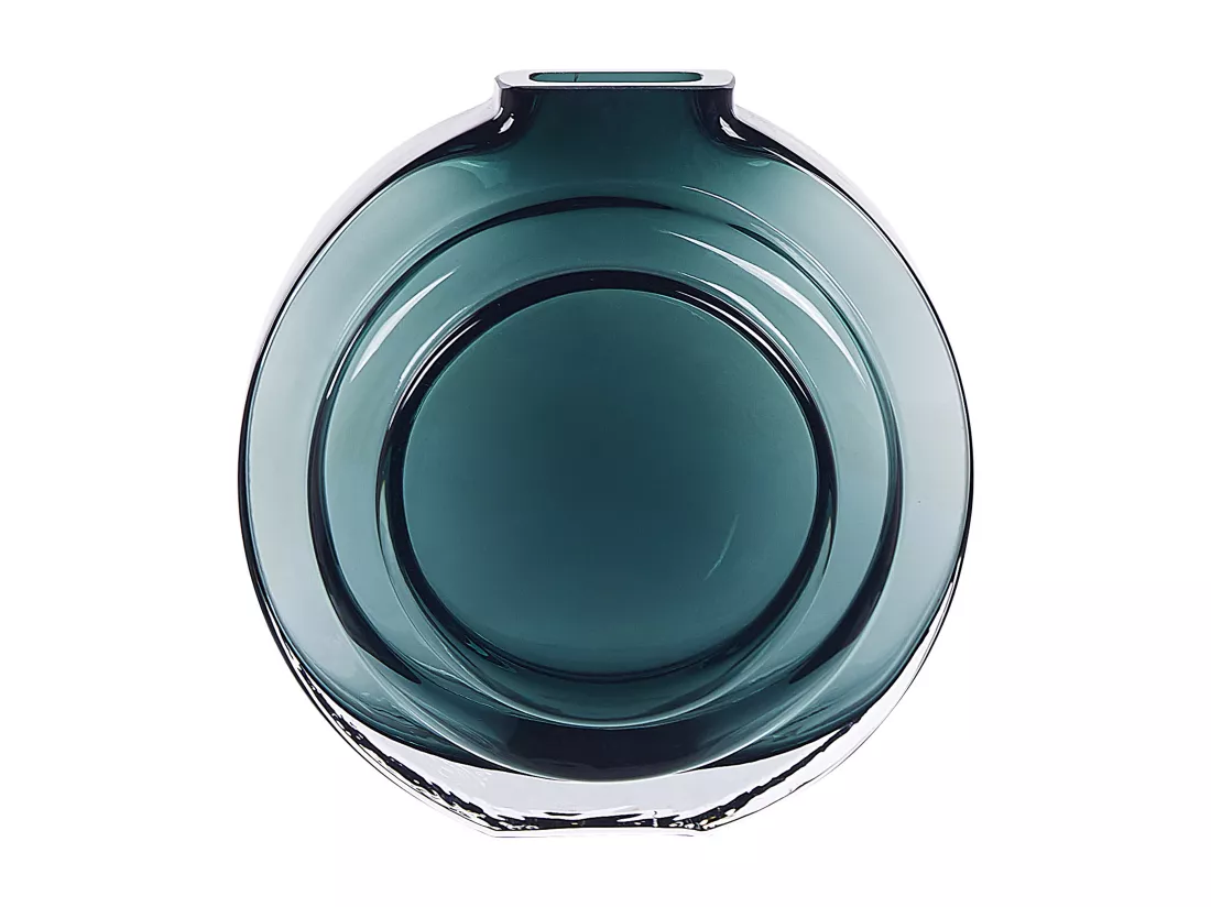 Vase à fleurs KAPELI Verre 15 cm Turquoise