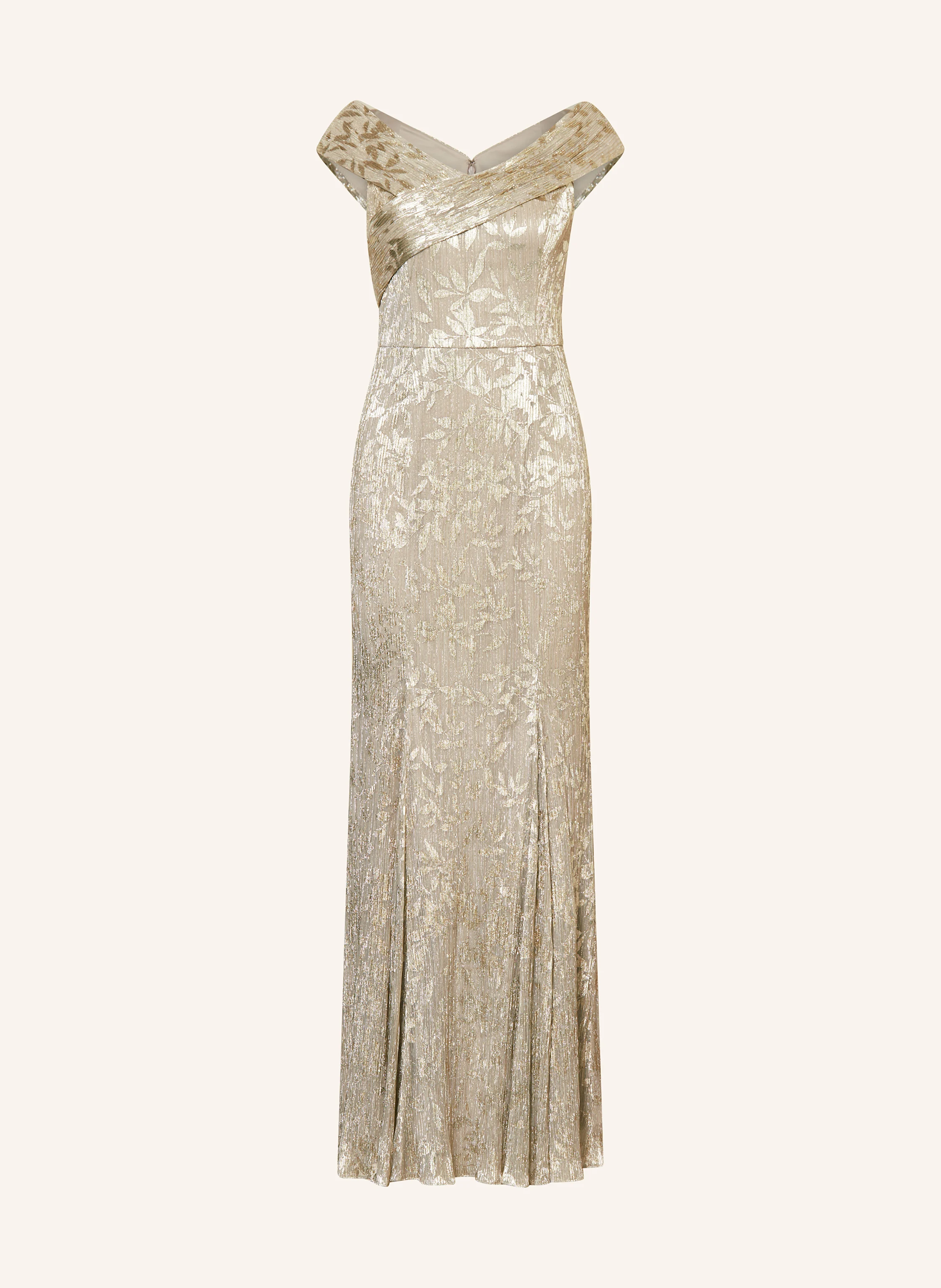 ADRIANNA PAPELL One-Shoulder-Kleid mit Plissees und Glitzergarn