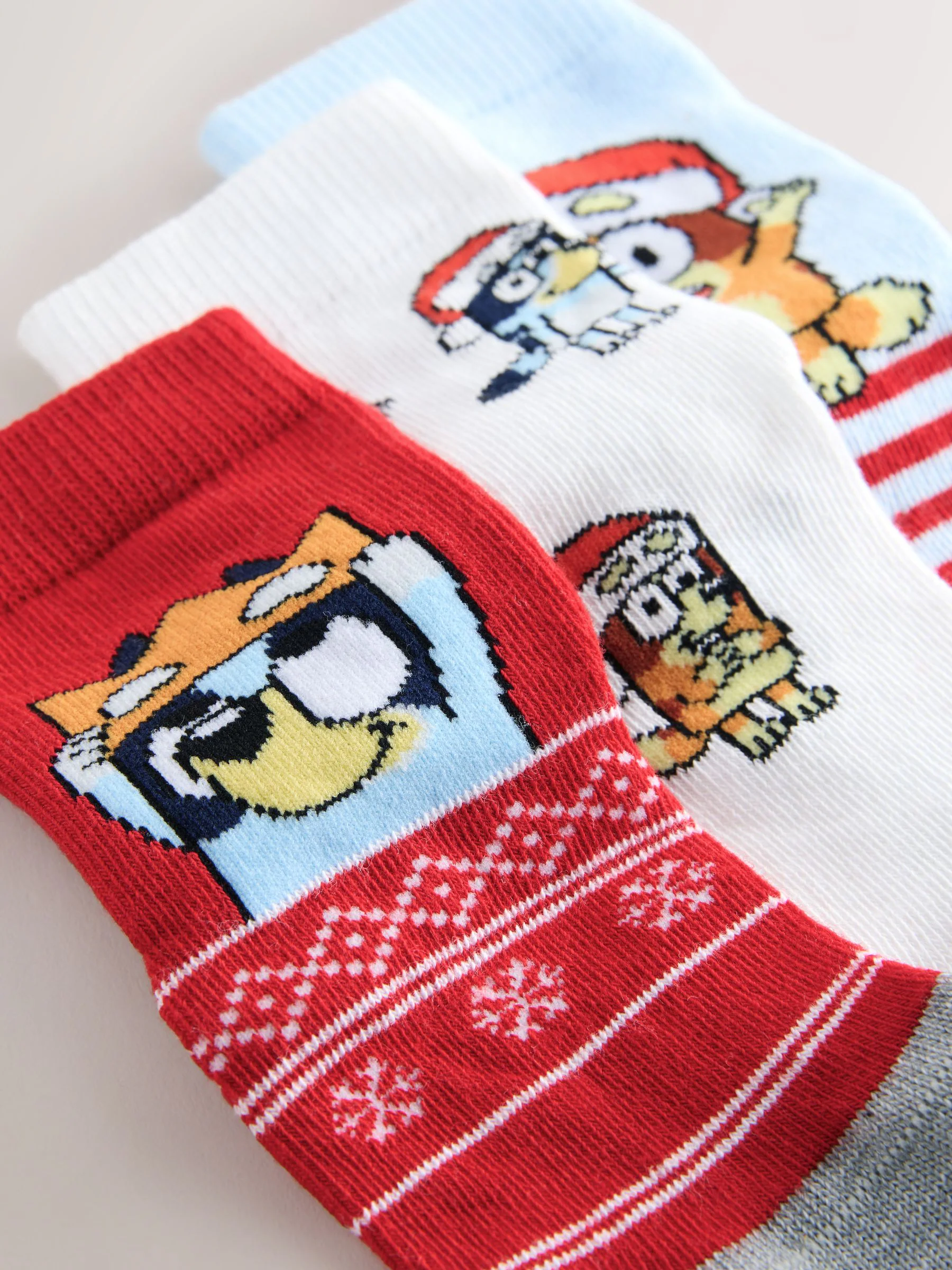 Bluey - Christmas License Character Cotton Rich Socks 3 Pack
