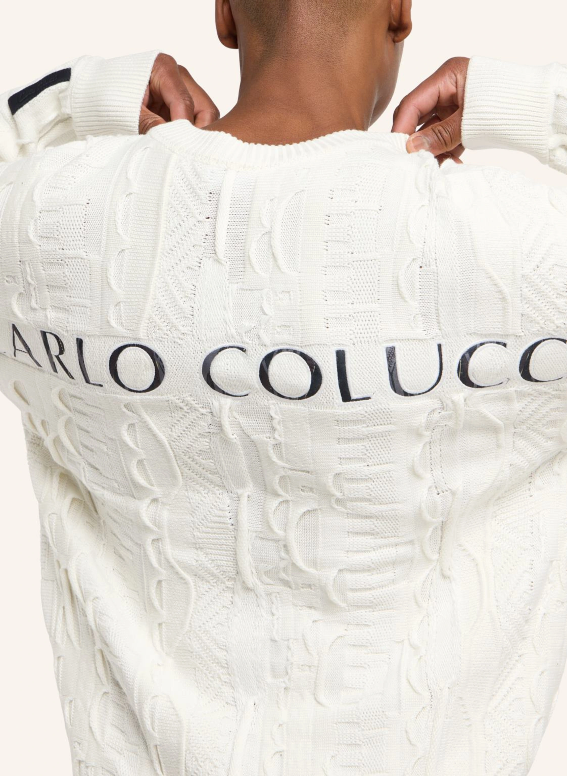 CARLO COLUCCI Strickpullover mit Stickerei DIMA