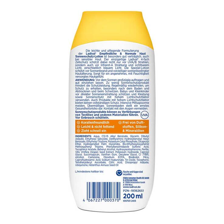 Ladival empfindliche + normale Haut Lotion LSF 30, 200 ml