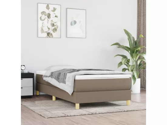 Sommier à ressorts de lit Taupe 90x190 cm Tissu