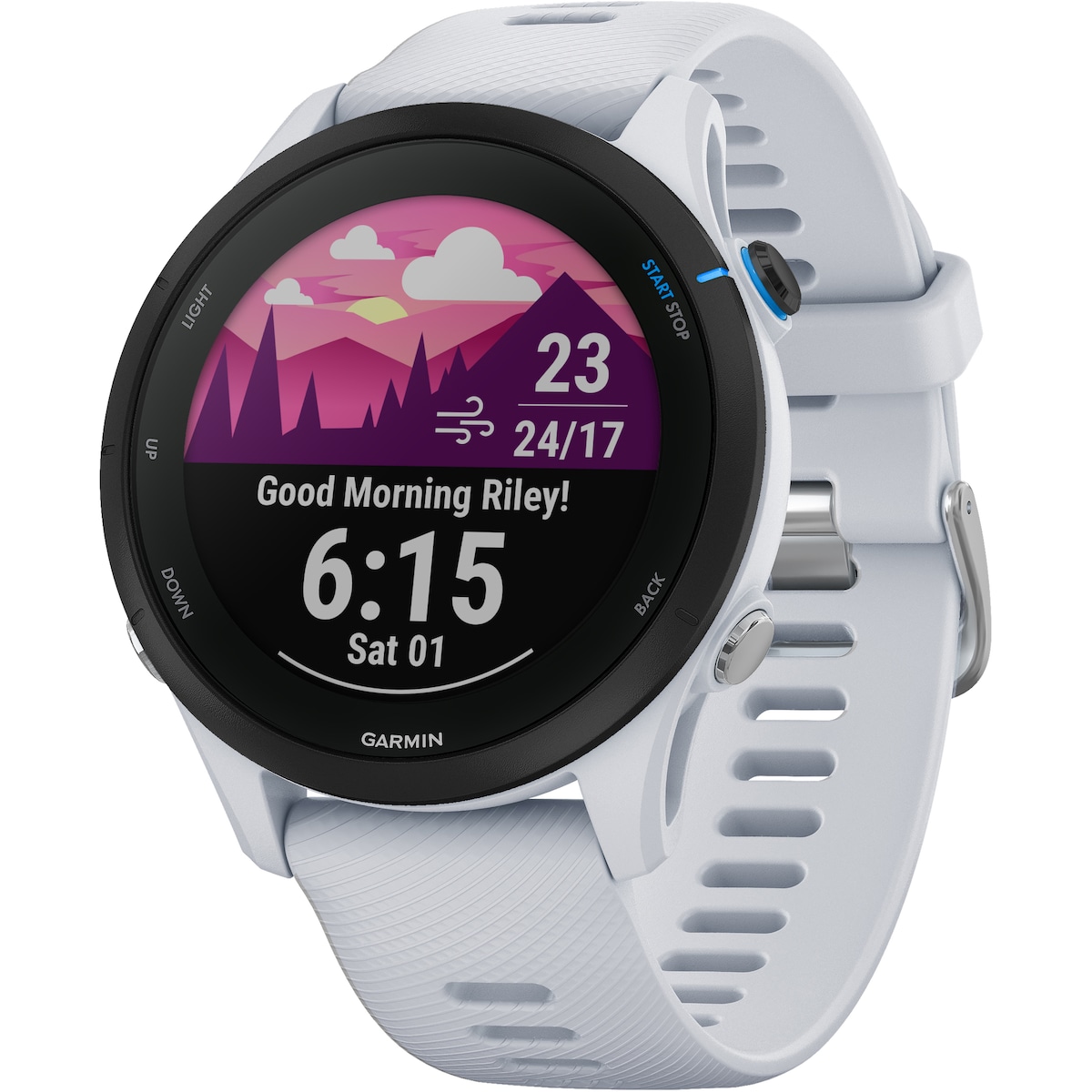 Garmin Forerunner 255 Music sportsklokke (hvit)