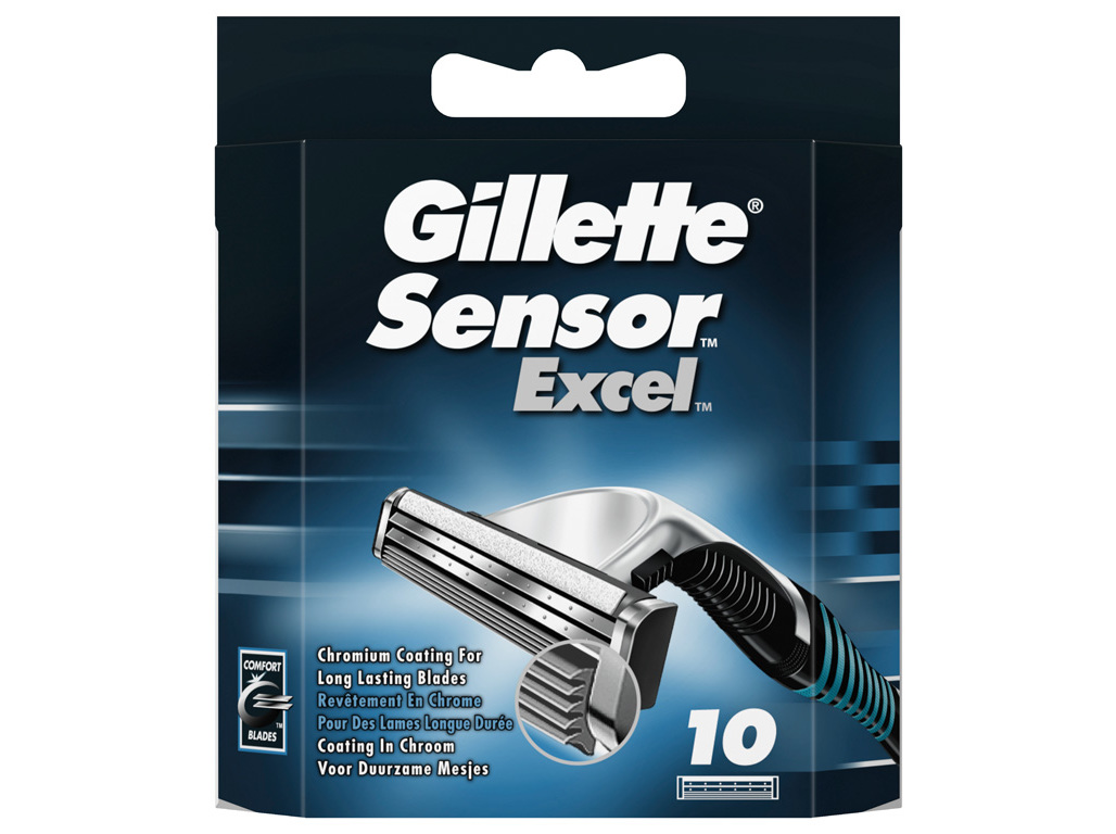 RECARGA LÂMINAS GILLETTE SENSOR EXCEL 10UN