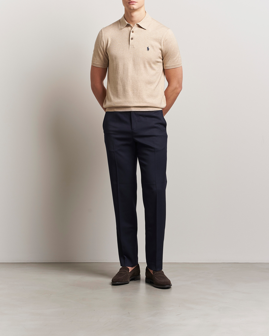 Polo Ralph Lauren Cotton Knitted Polo Dune Melange
