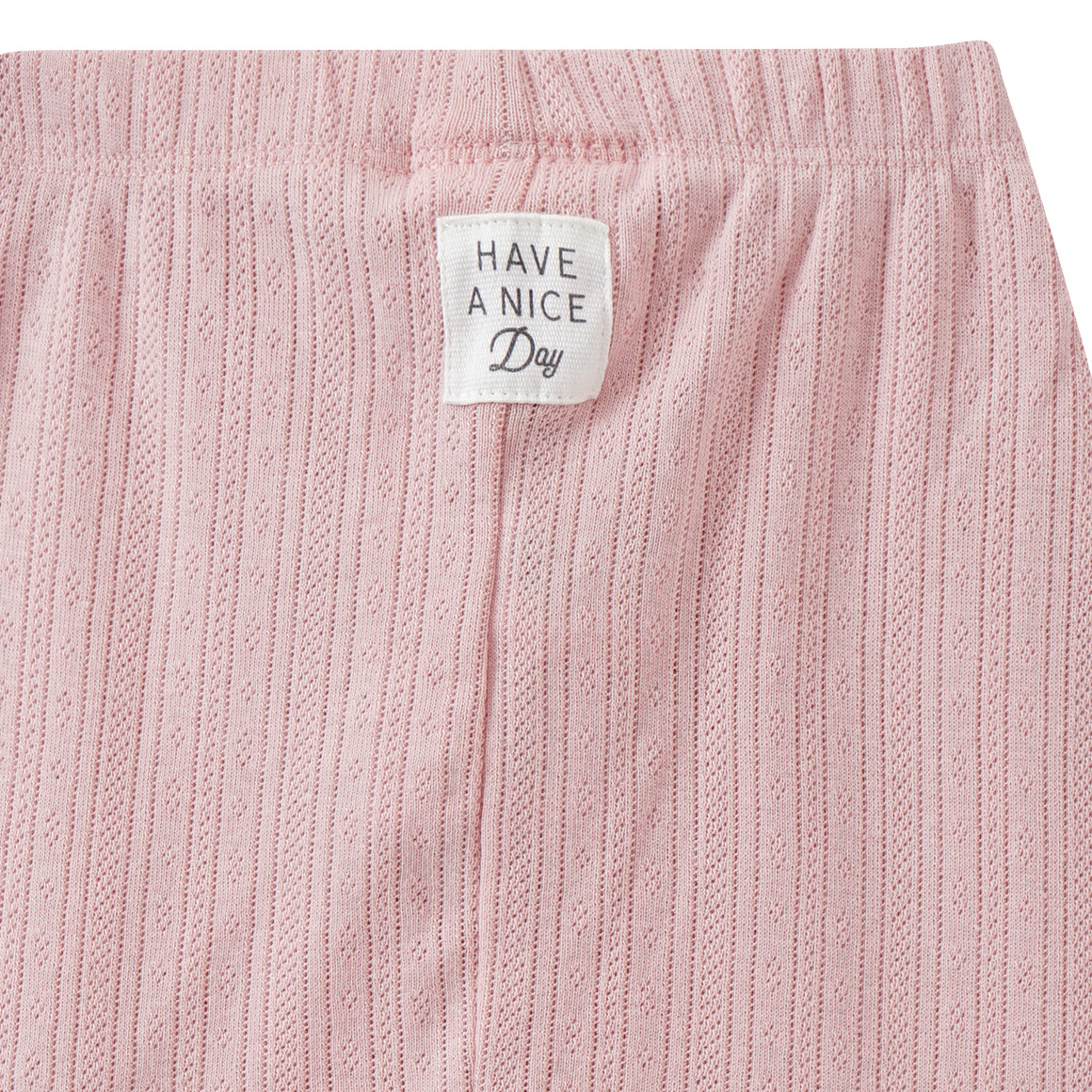 Topomini Pure Collection 2 Newborn Leggings mit Ajour-Muster cremeweiss / rosa