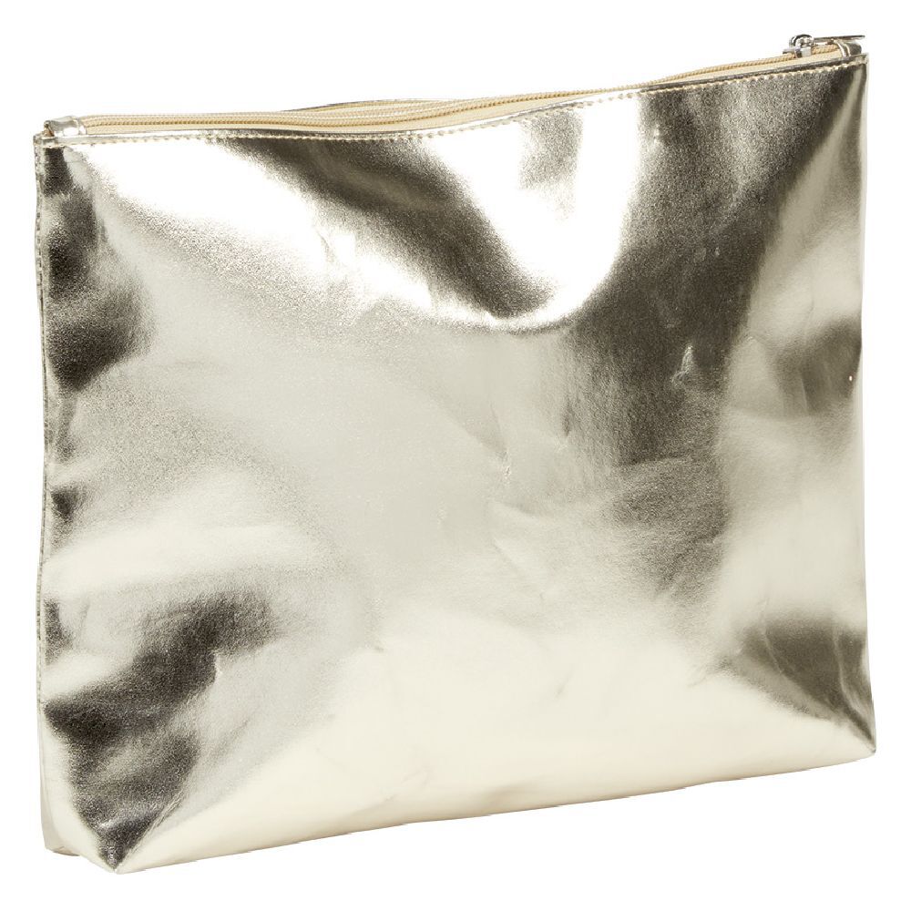 Sac de plage transparent avec pochette doré