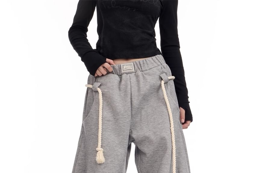 rinkoplan - Hoge taille effen wijde broek