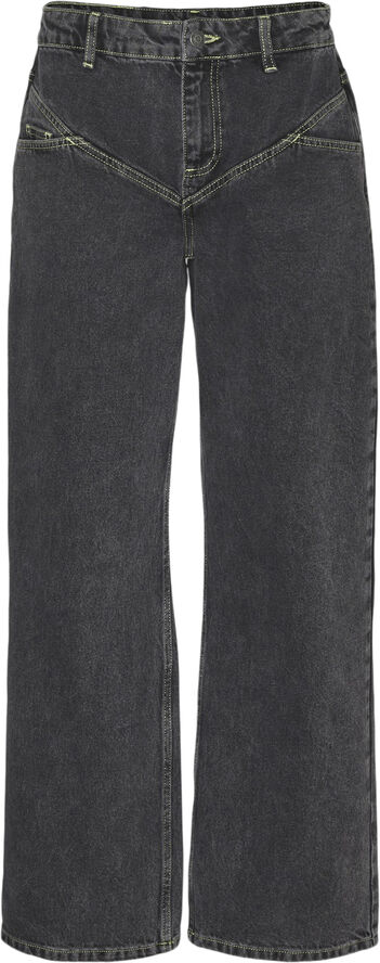 Something New SNRUDI HR WIDE JEANS - D2N Dark grey denim