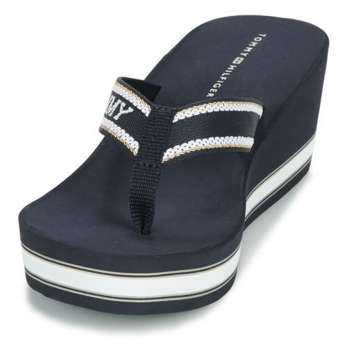 Tommy Hilfiger - HILFIGER WEDGE BEACH SANDAL - Marine