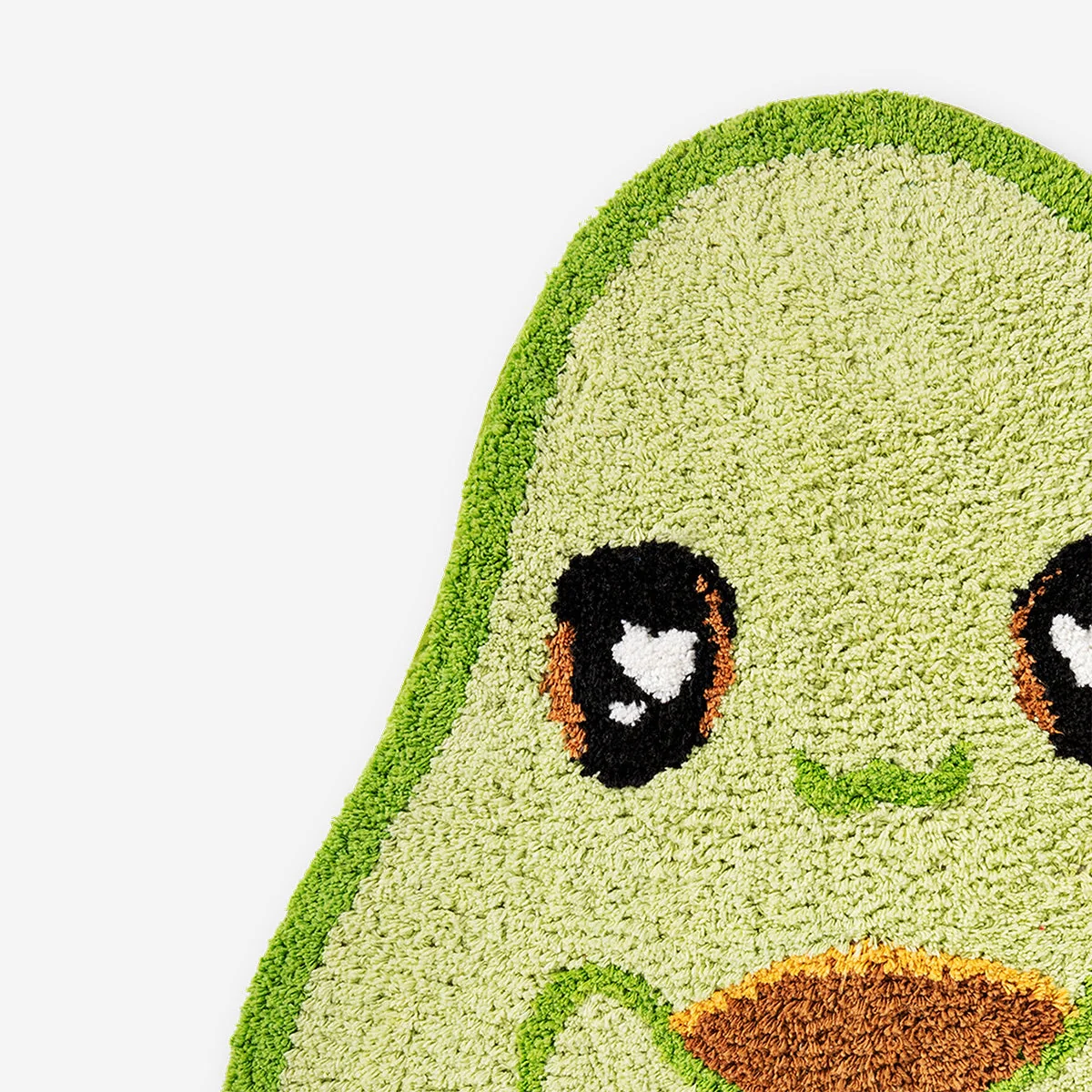 Avocado-formet tæppe