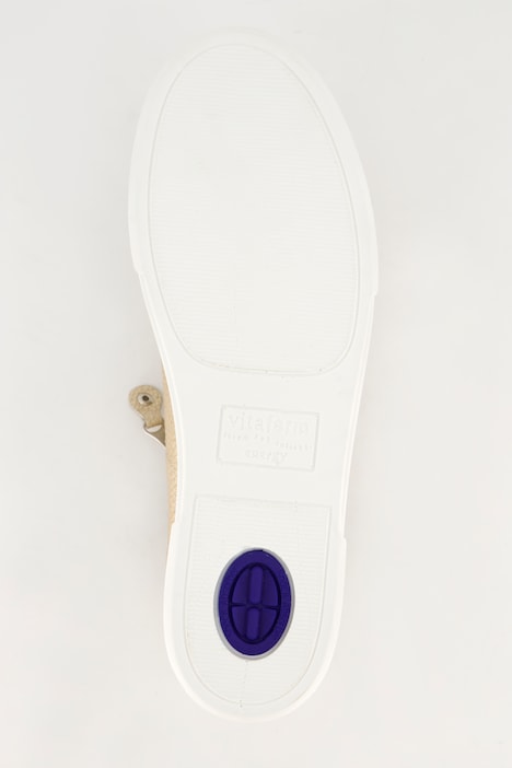 Vitaform Leder-Sneaker, Metallic-Optik, Zipper, Weite H