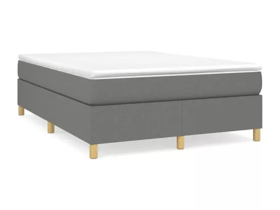 Sommier à lattes de lit Gris foncé 140x200 cm Tissu