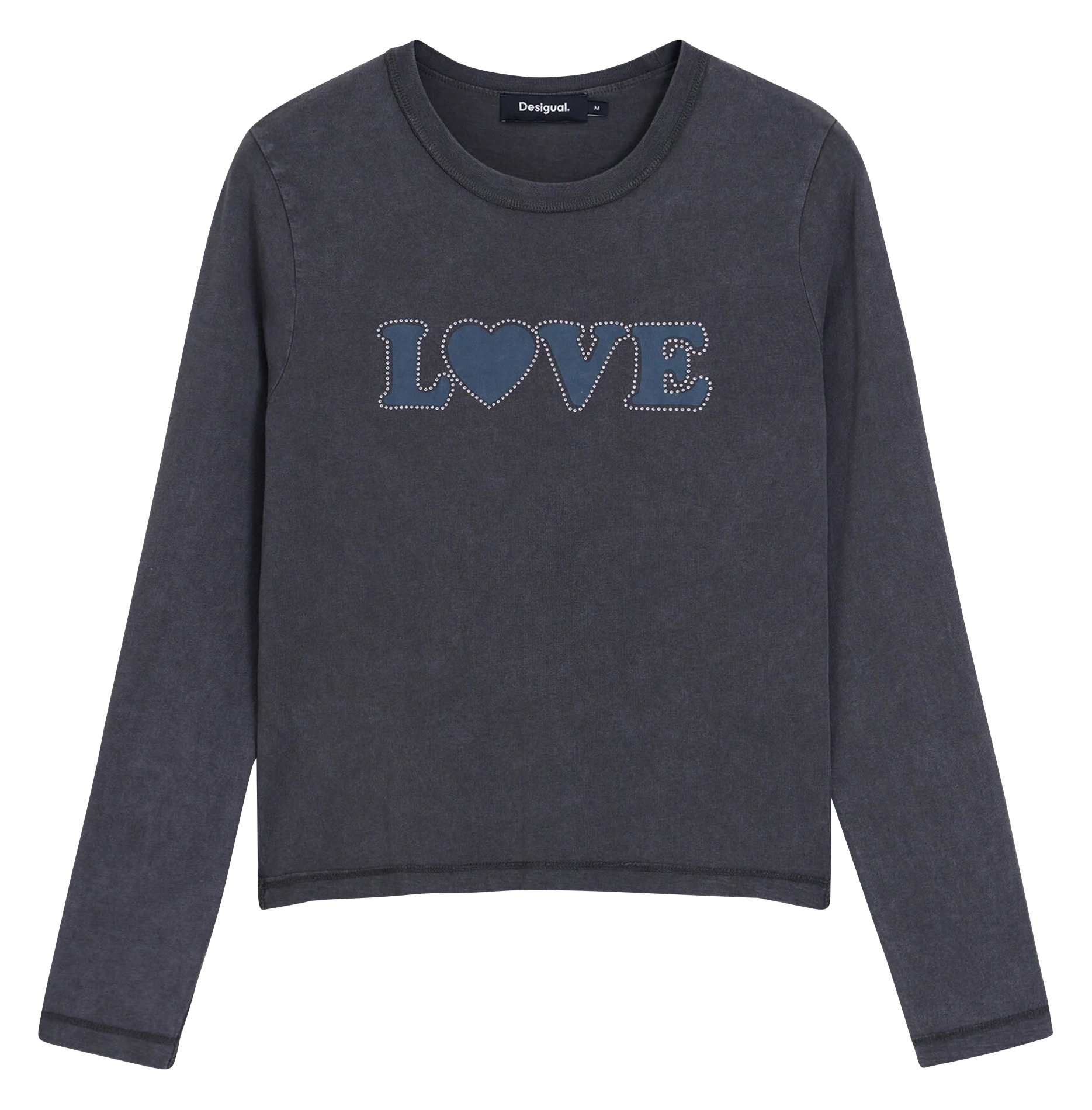 Tee-shirt ajusté en coton mélangé | Noir