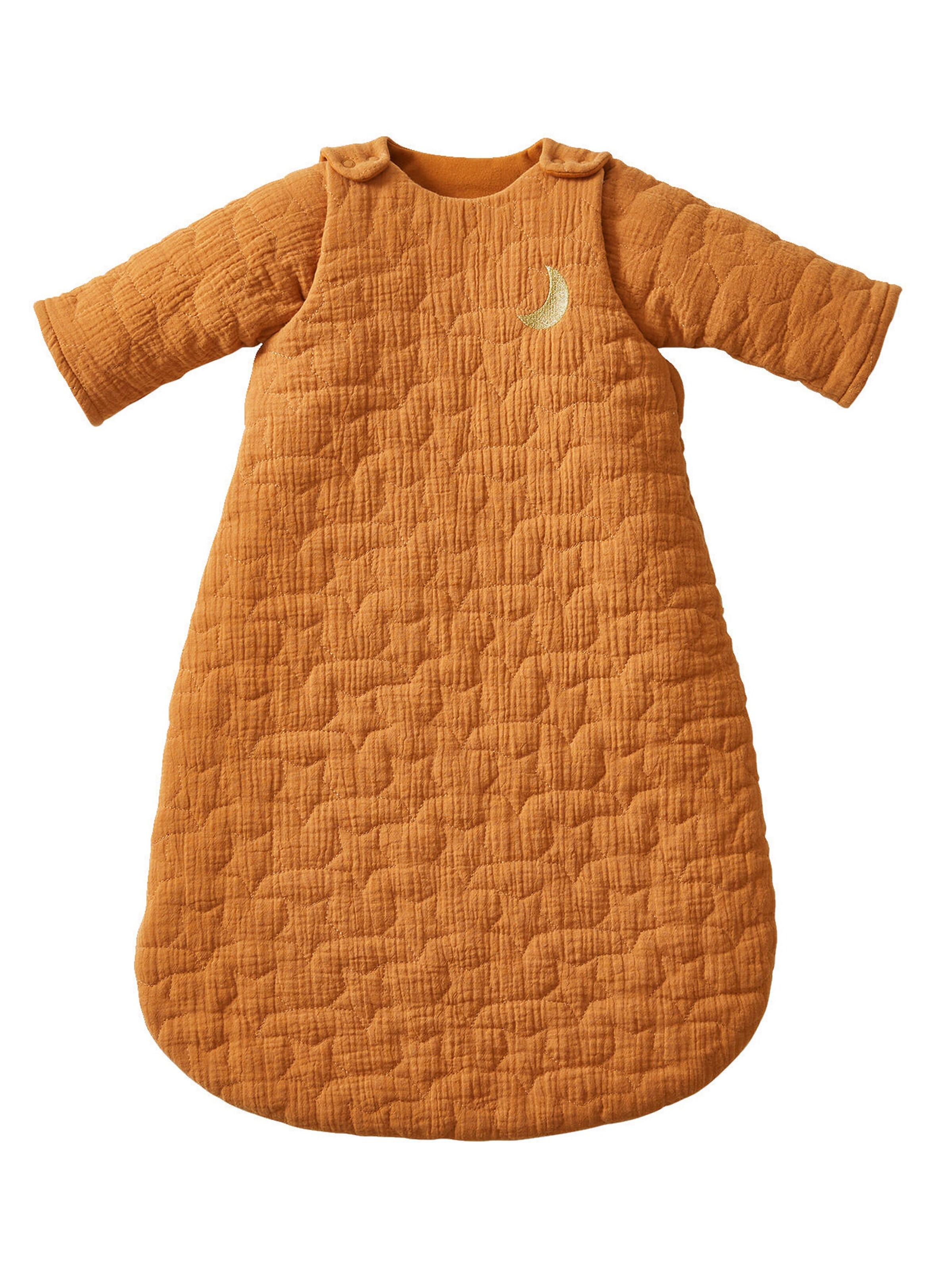 Vertbaudet Bio-Kollektion: Baby Winterschlafsack aus Musselin TRAUMNÄCHTE, Ärmel abnehmbar karamell