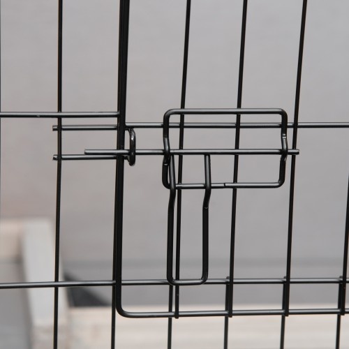 Gaiola de madeira para coelhos PawHut, para uso externo, com capacidade para 2 coelhos.