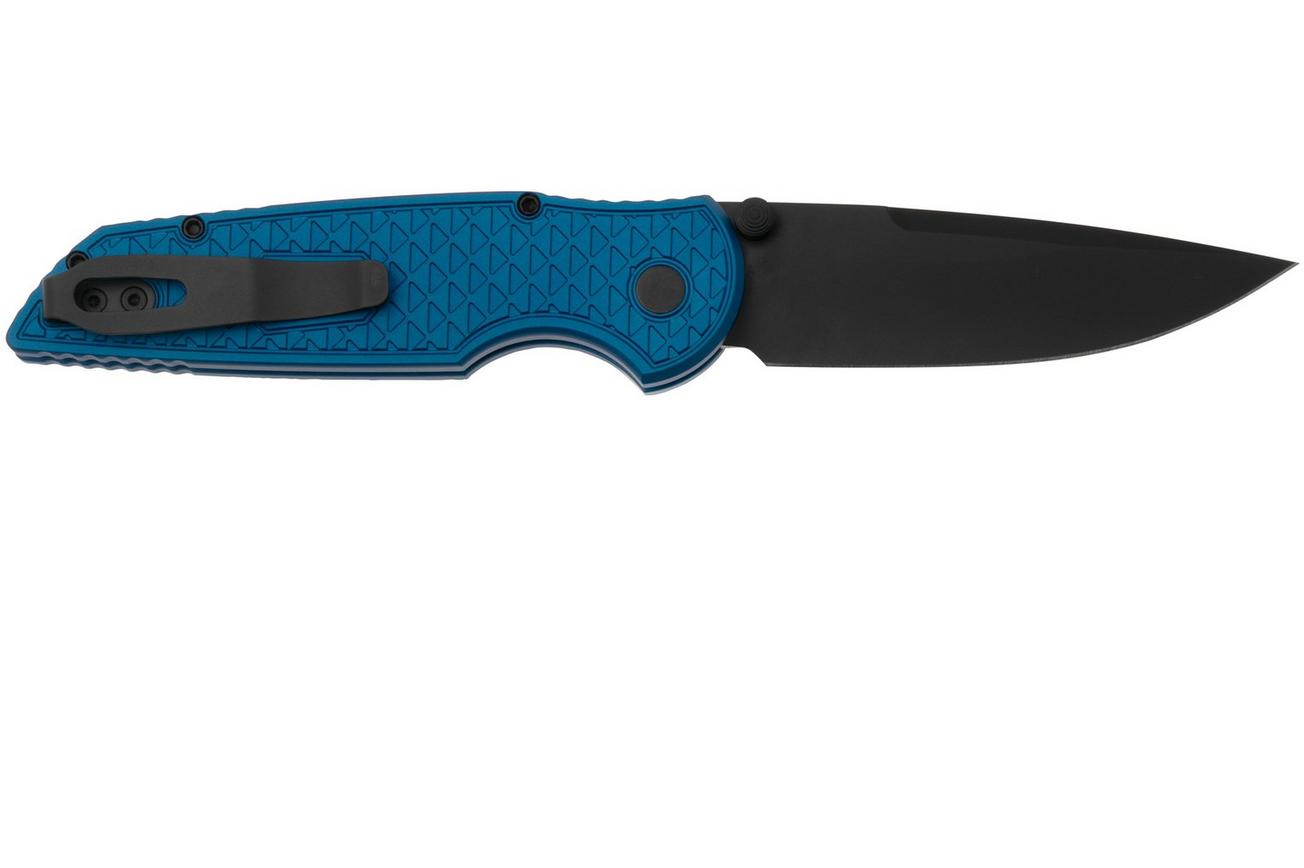 Pro-Tech TR-3 Integrity INT106, DLC Black S35VN, Relic Textured Blue Aluminum, zakmes