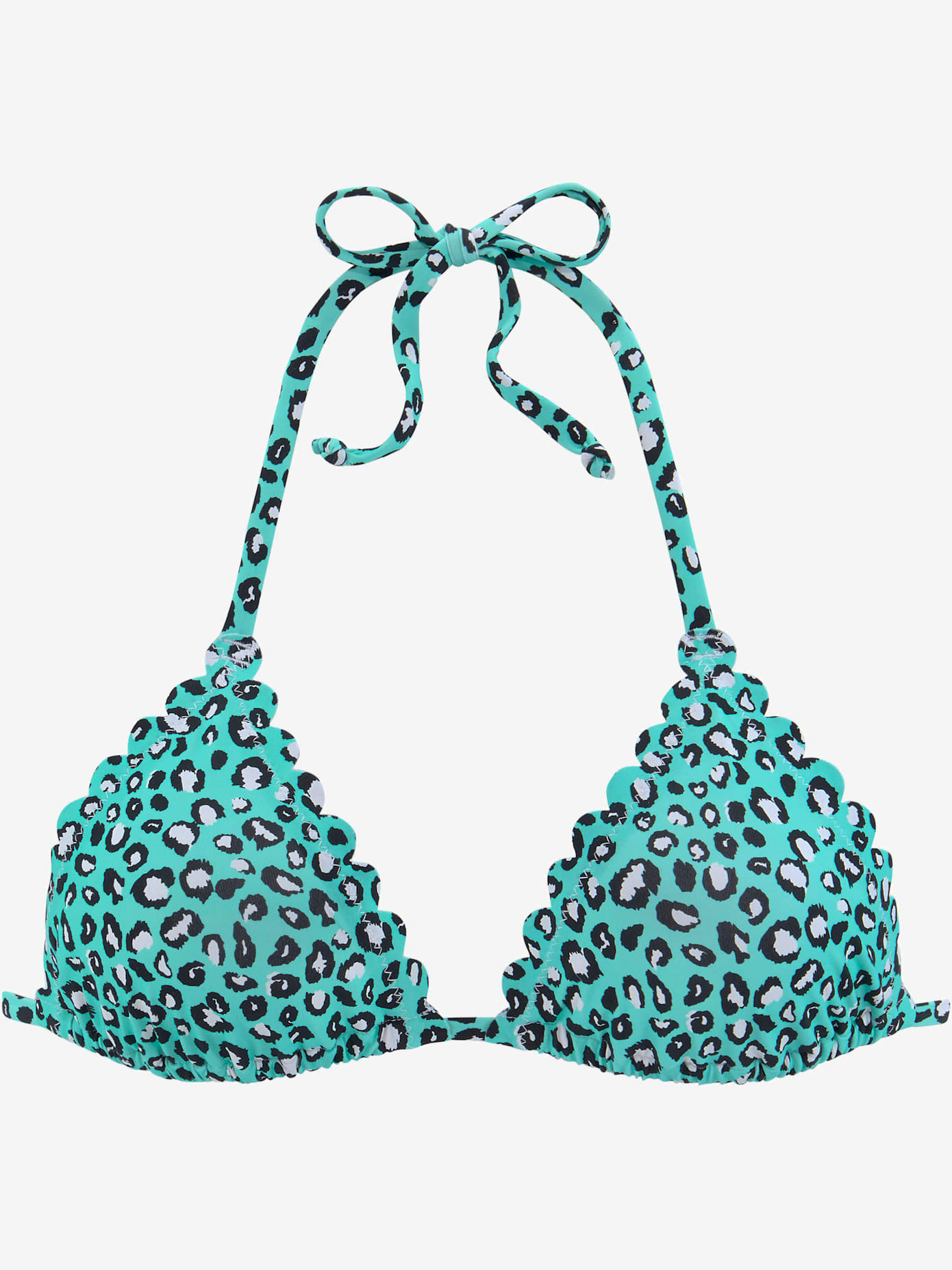 Haut de bikini triangle imprimé animal coloré