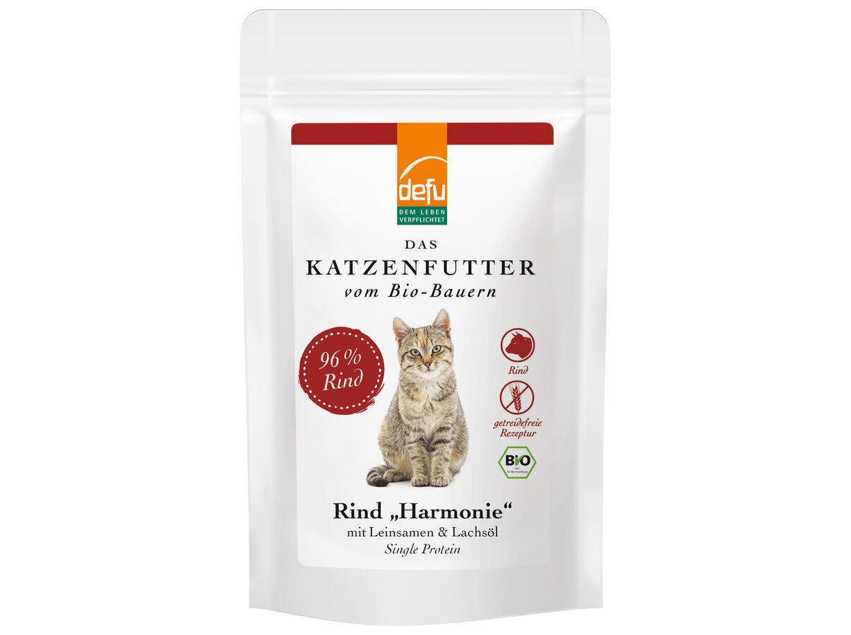 COMIDA HÚMIDA BIO GATO DEFU BOVINO HARMONY 85G
