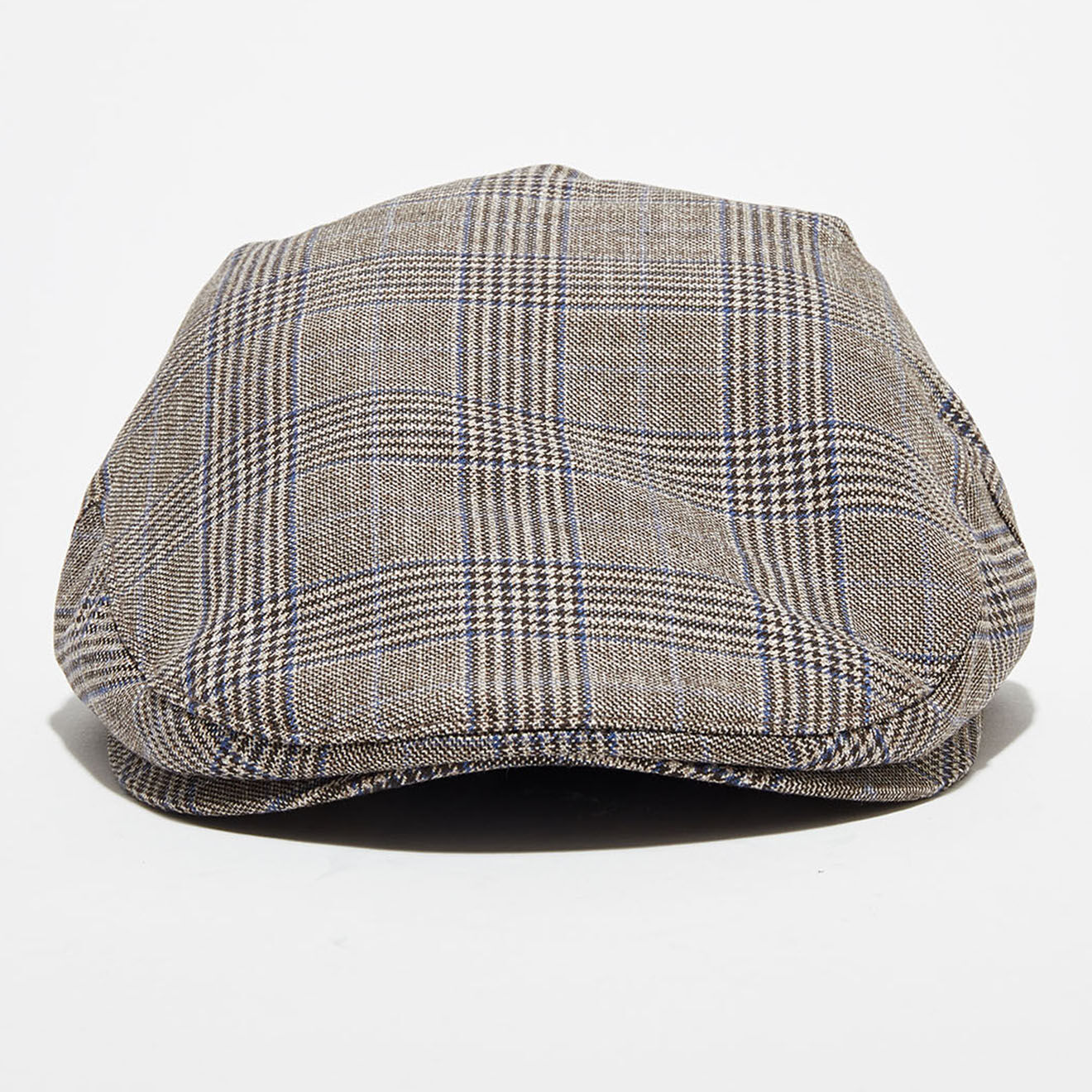 Hackett London Casquette plate prince de galles beige/marron