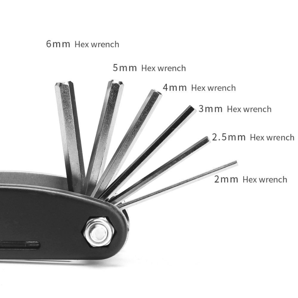 16in1 Velo Fahrrad Werkzeug Kit Multitool Reparaturset Schraubendreher - Schwarz / Silber