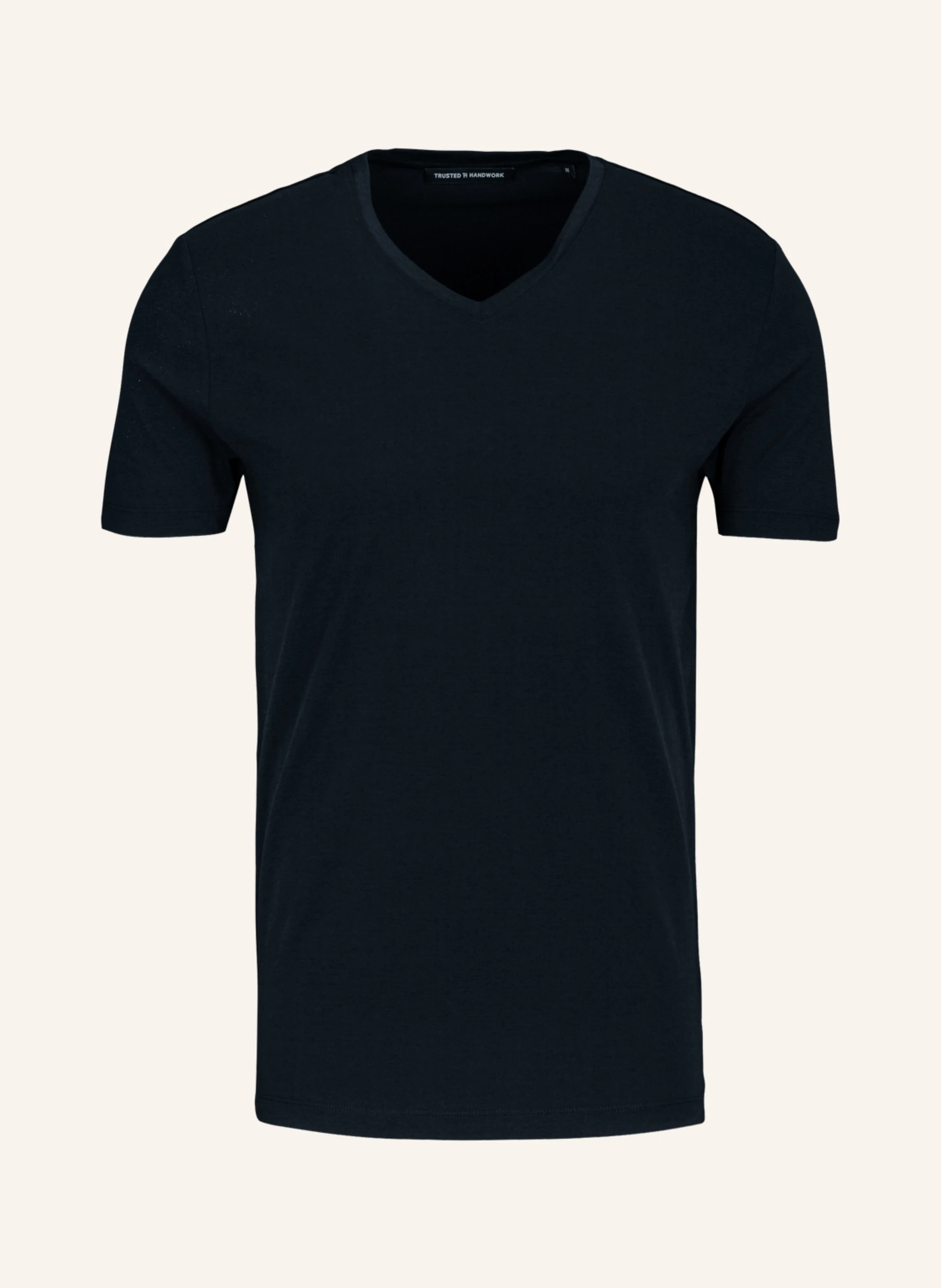 TRUSTED HANDWORK V Neck 1/2-Sleeve T-Shirt