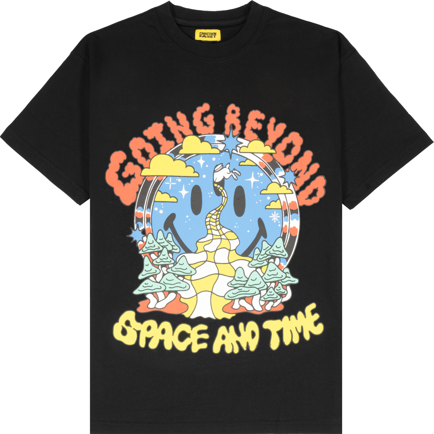 Market Smiley Beyond Space T-Shirt Schwarz