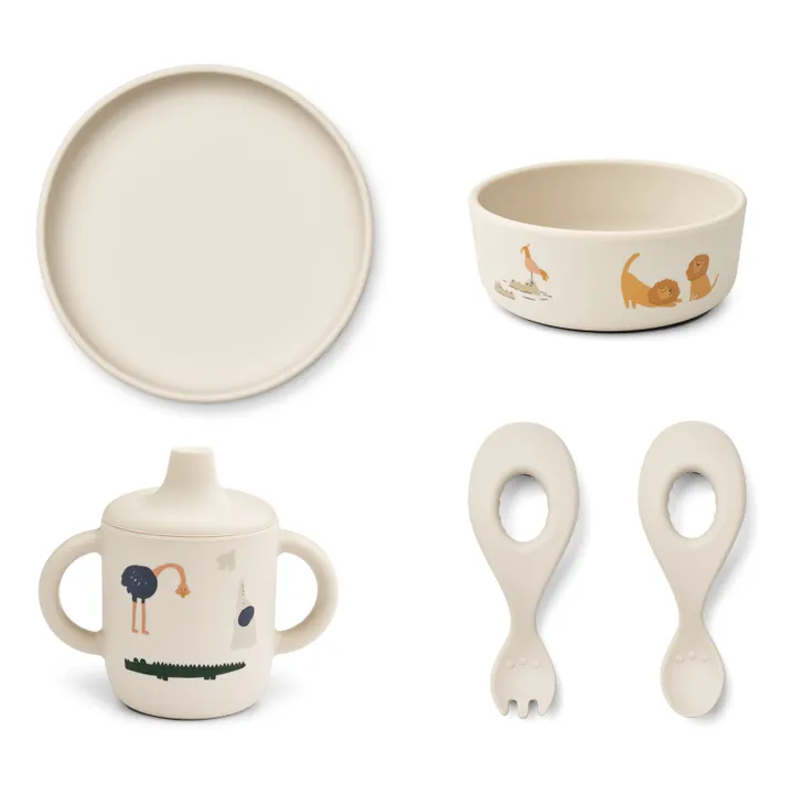 Liewood Set vaisselle en silicone Ryle | All together/Sandy