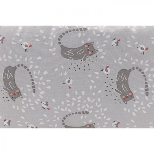 Cama reversível cinza AIME para gatos e cães de pequeno porte.