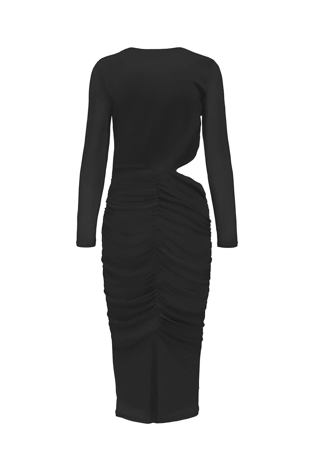 Only Onlparis L/S O-Neck Sidecut Dress 4674159 black