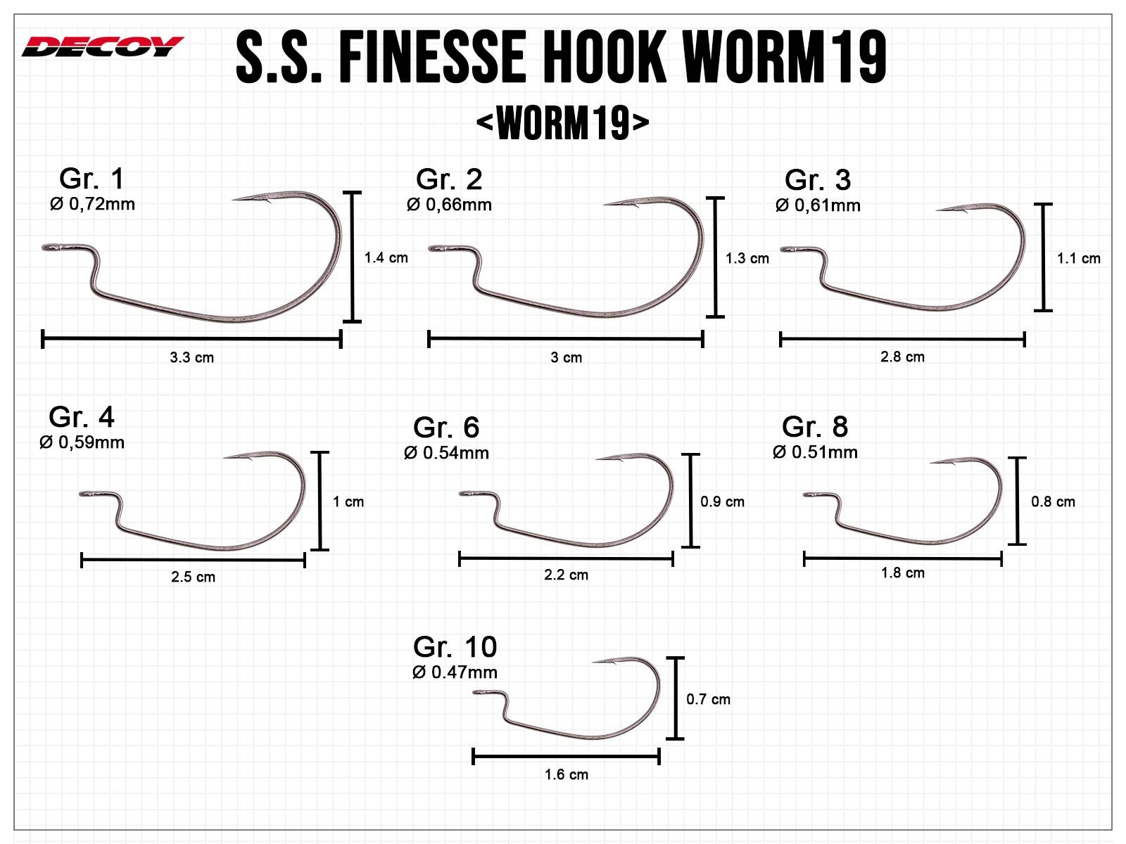 S.S. Finesse Hook Worm19 - Gr. 6