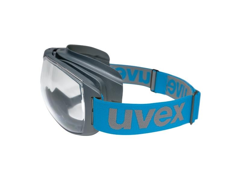 uvex Schutzbrille Megasonic, Klar Innovative Vollsichtschutzbrille mit einzigartigem Rahmendesign für Brillenträger